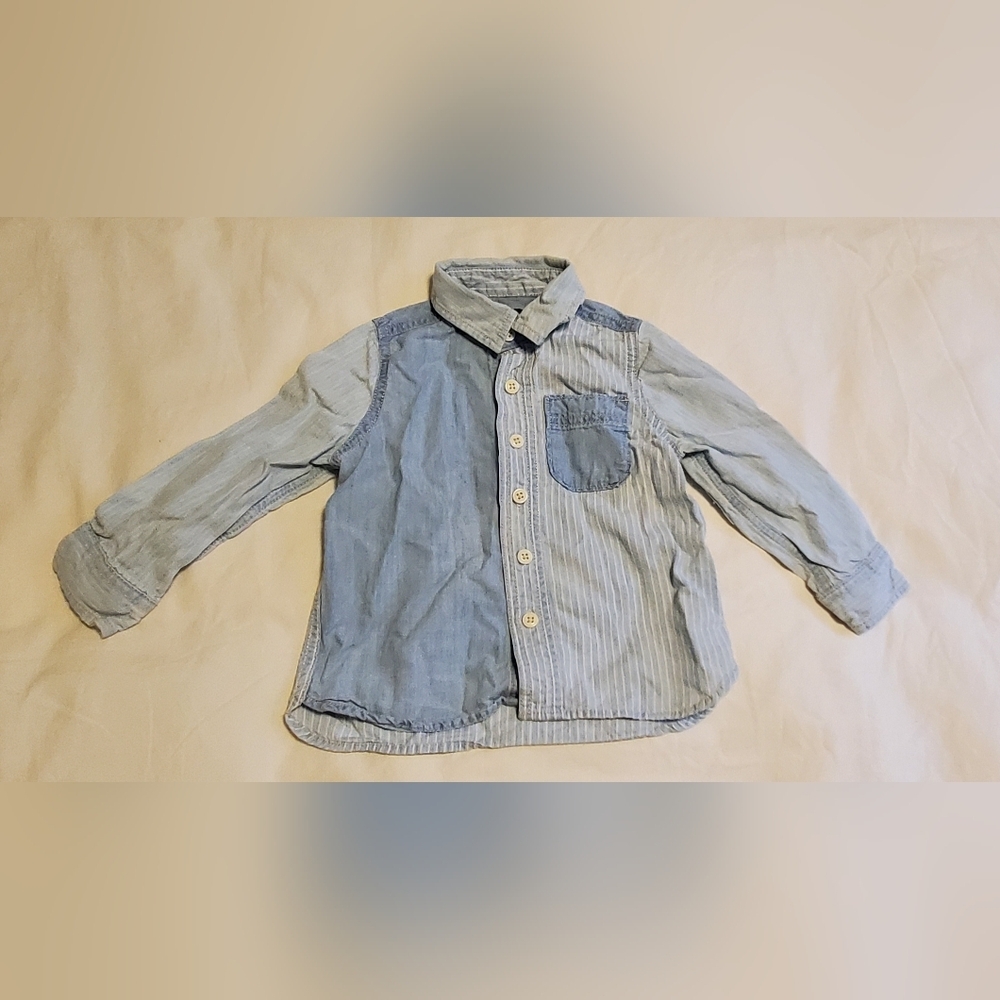 Oshkosh Toddler Denim Button Up Shirt Size 2T